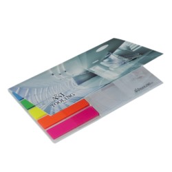 BIC 75 mm x 75 mm Adhesive Notepad with Flag Booklet