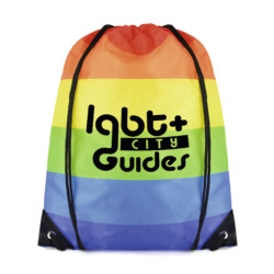 Rainbow Drawstring Shopper