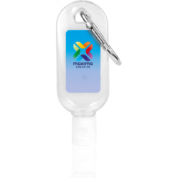 Hand Sanitiser Gel 30ml with Carabiner Clip